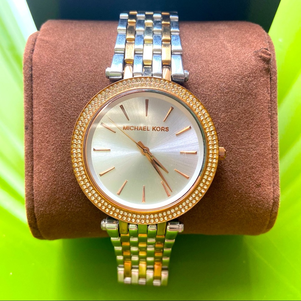 Micheal Kors Darci Two Tone Stainless Steel Watch MK3215